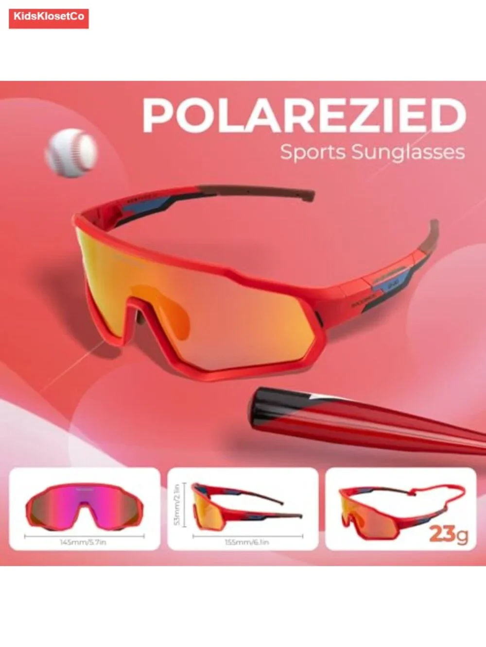 Kids Polarized Sunglasses with Lanyard Strap UV Protection
